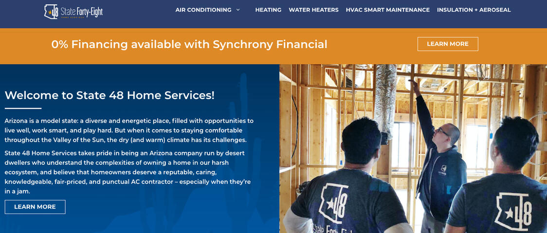 State 48 website planning, strategy, art direction, mgt